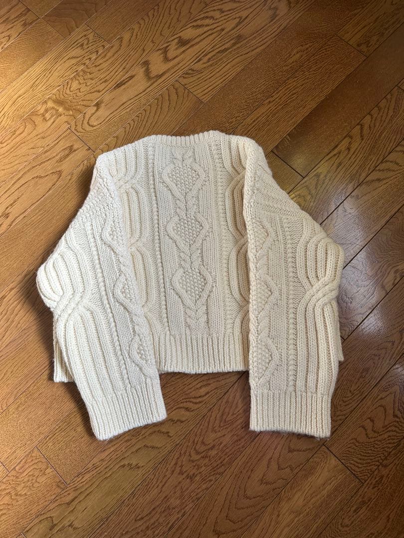 CELINE ケーブルニットセーター アイボリー