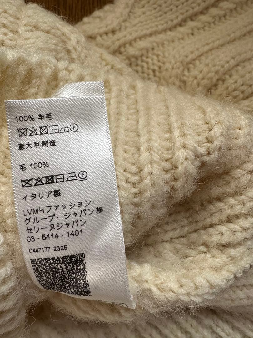CELINE ケーブルニットセーター アイボリー