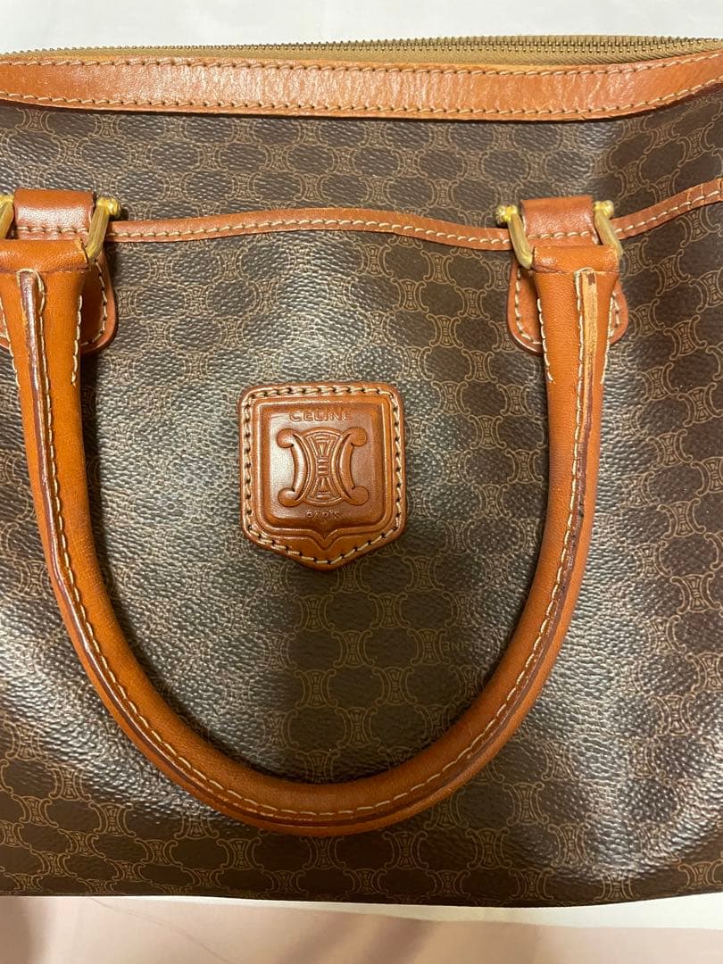 yuki　CELINE セリーヌ ミニボストンバッグ　マカダム柄