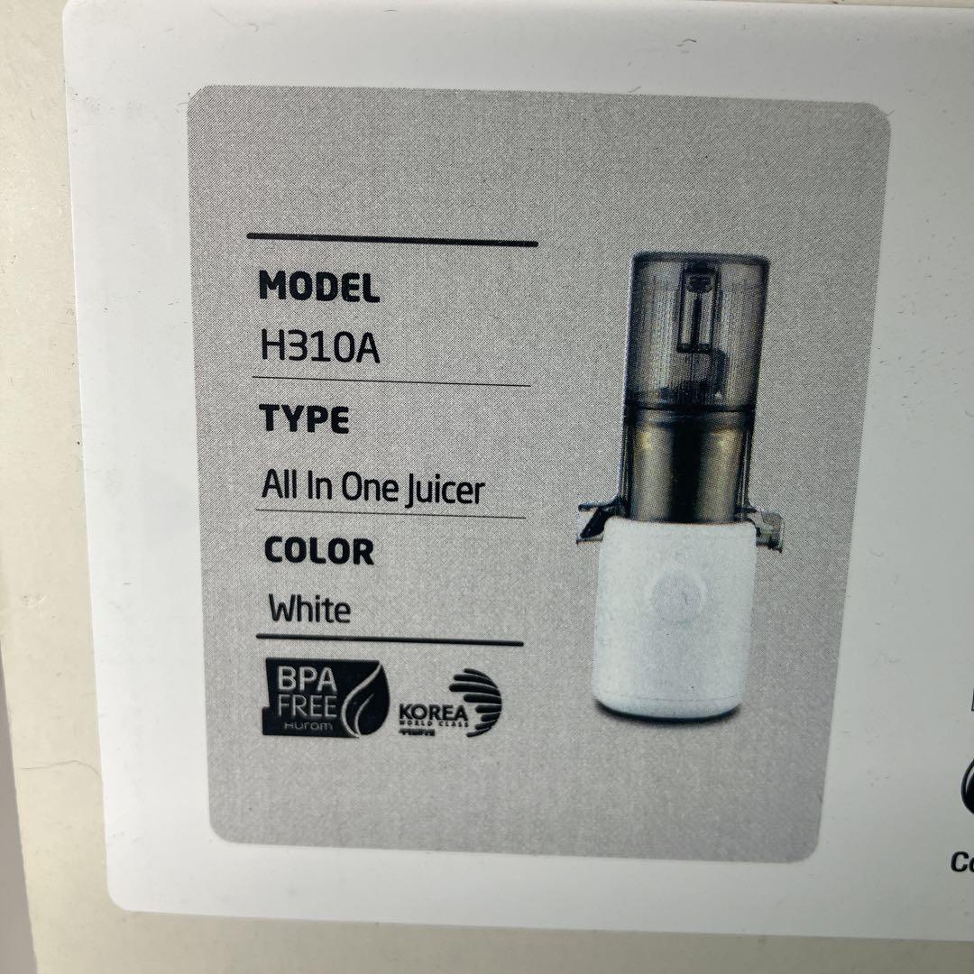 開封のみ未使用品 ヒューロム スロージューサー H310Aホワイト