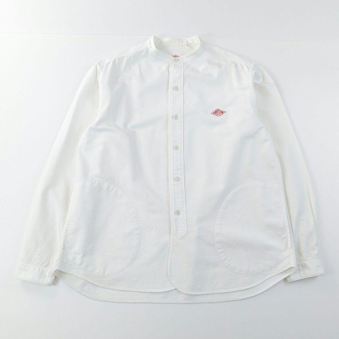 超人気★DANTON　ダントン　YOXバンドカラーシャツ　1.3万　L　ホワイト