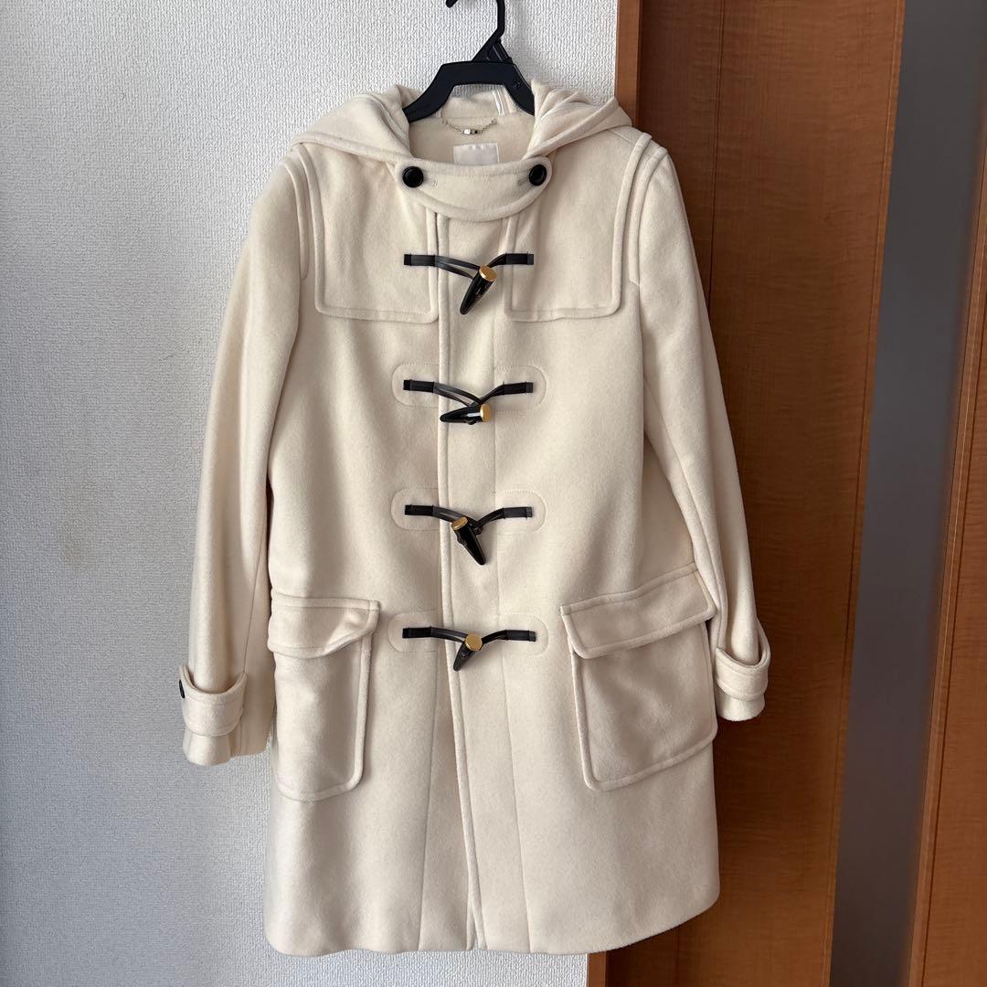 極美品 組曲 ダッフルコート カシミヤ ホワイト 榮倉奈々着用 M