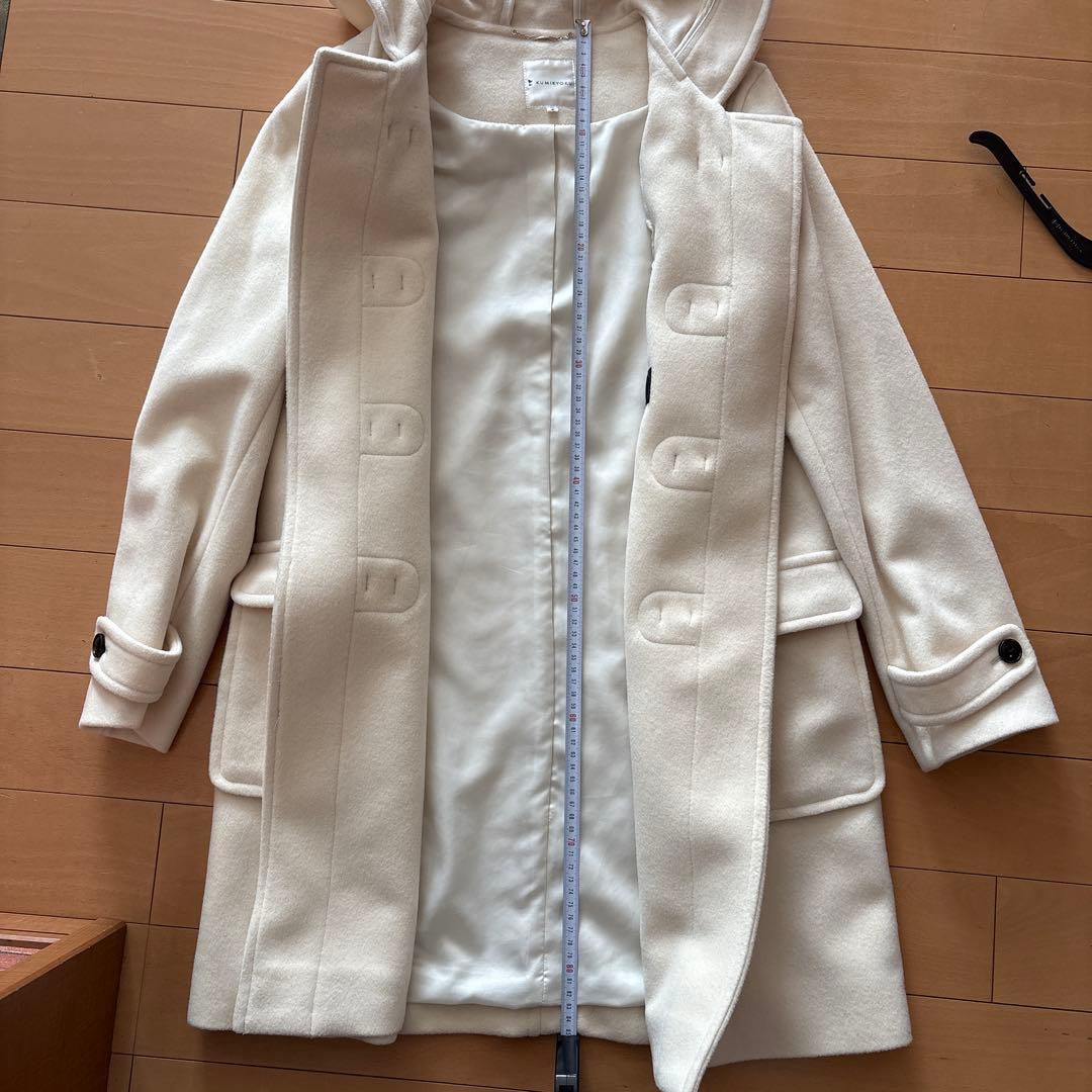 極美品 組曲 ダッフルコート カシミヤ ホワイト 榮倉奈々着用 M