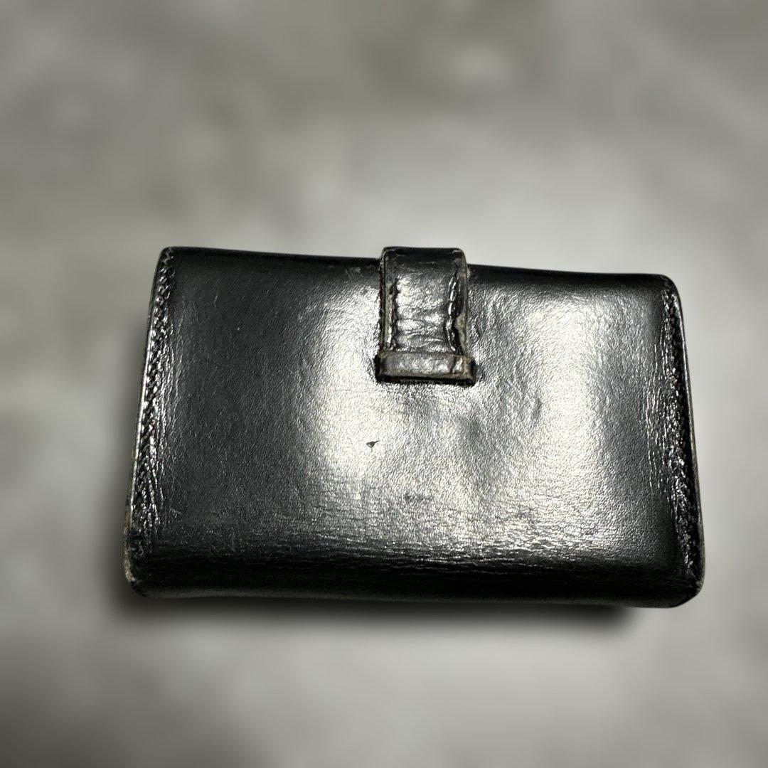 エルメス　べアン黒 レザー 名刺入れ 二つ折り式　値引きOK