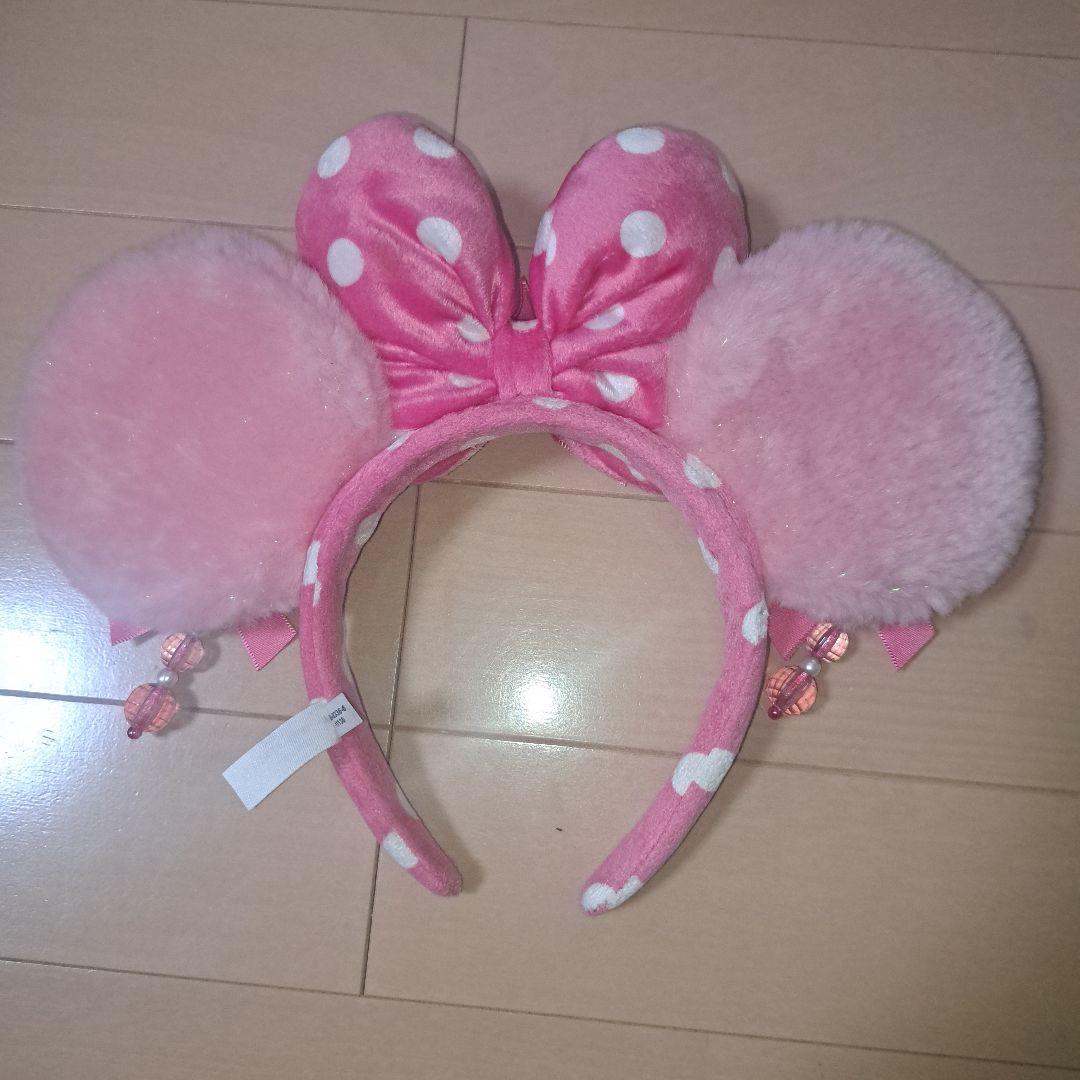 ディズニー カチューシャ イヤリング ピンク ミニー リボン 水玉 ドット