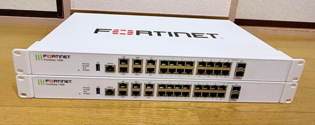 FORTINET FORTIGATE-100E 2台セット【v7.2.12】