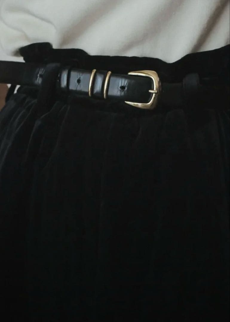 スカート foufou velvet quilting super flare skirt