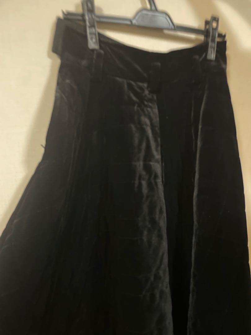 スカート foufou velvet quilting super flare skirt