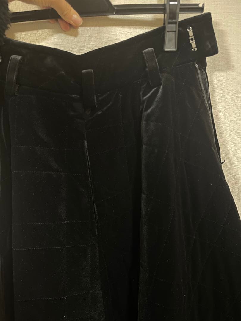 スカート foufou velvet quilting super flare skirt