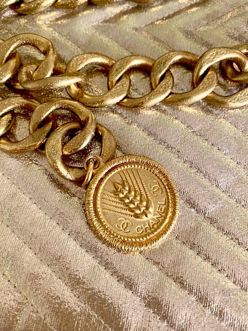 お値下げレア　美品　シャネル　ヴィンテージマゴールドチェーンベルト