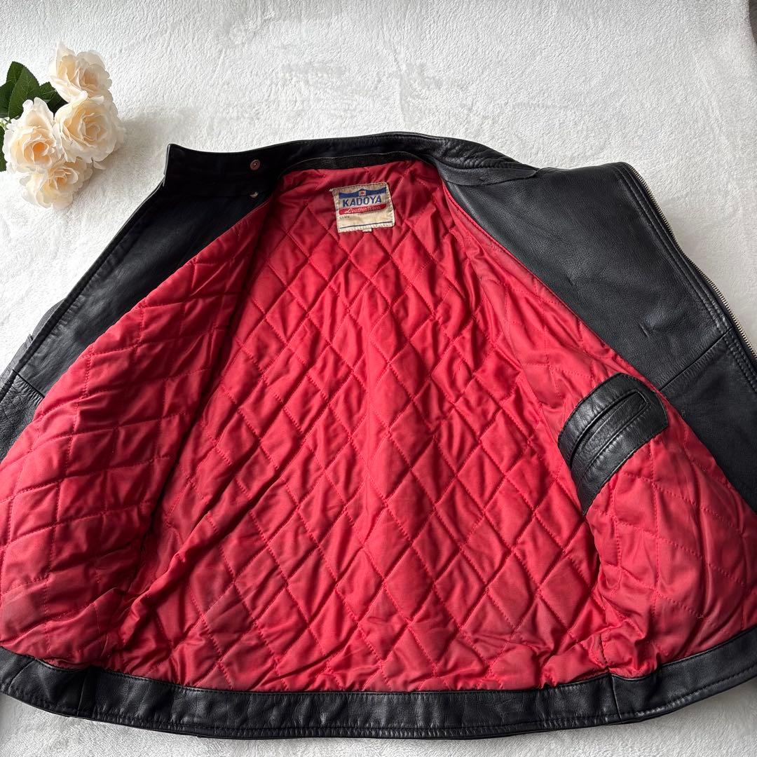 KADOYA カドヤ ライダースジャケット シングル　レザージャケット XL