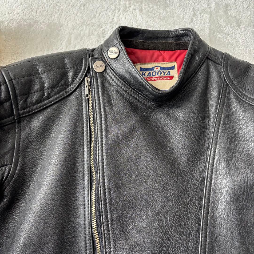 KADOYA カドヤ ライダースジャケット シングル　レザージャケット XL