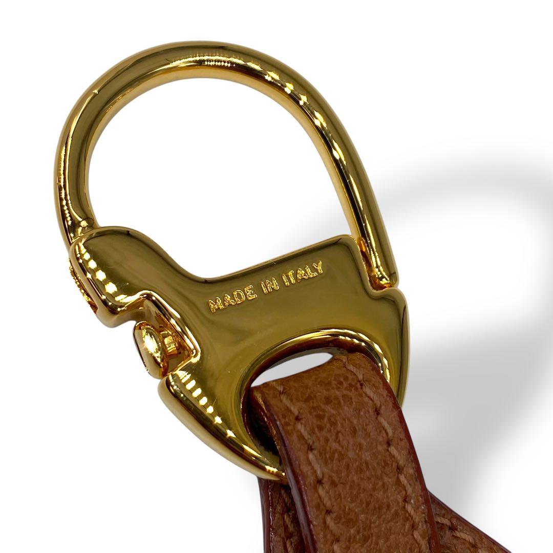 GUCCI グッチ　インターロッキング　キーホルダー　キーリング　レザー　メタル