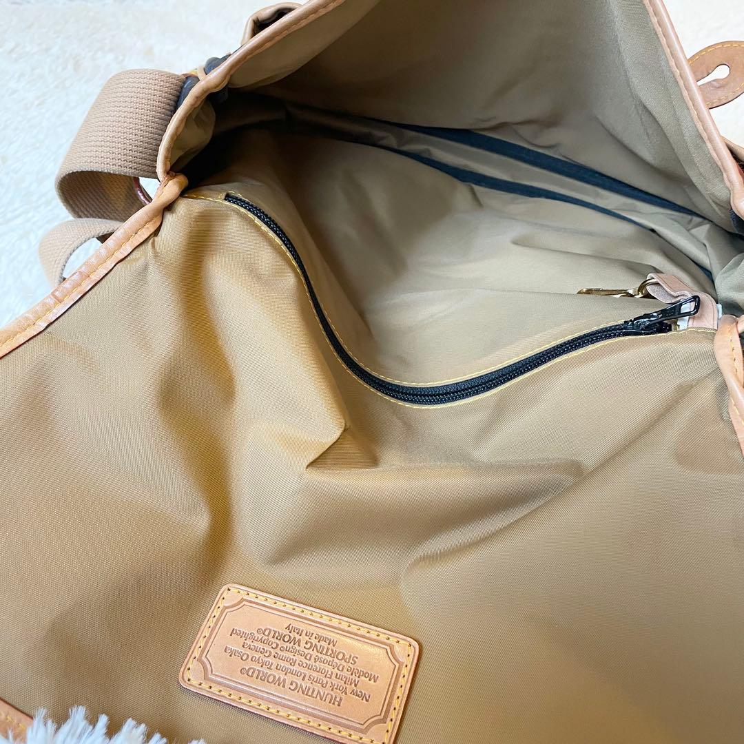 良品★ ハンティングワールド メッセンジャーバッグ バチュークロス ネイビー