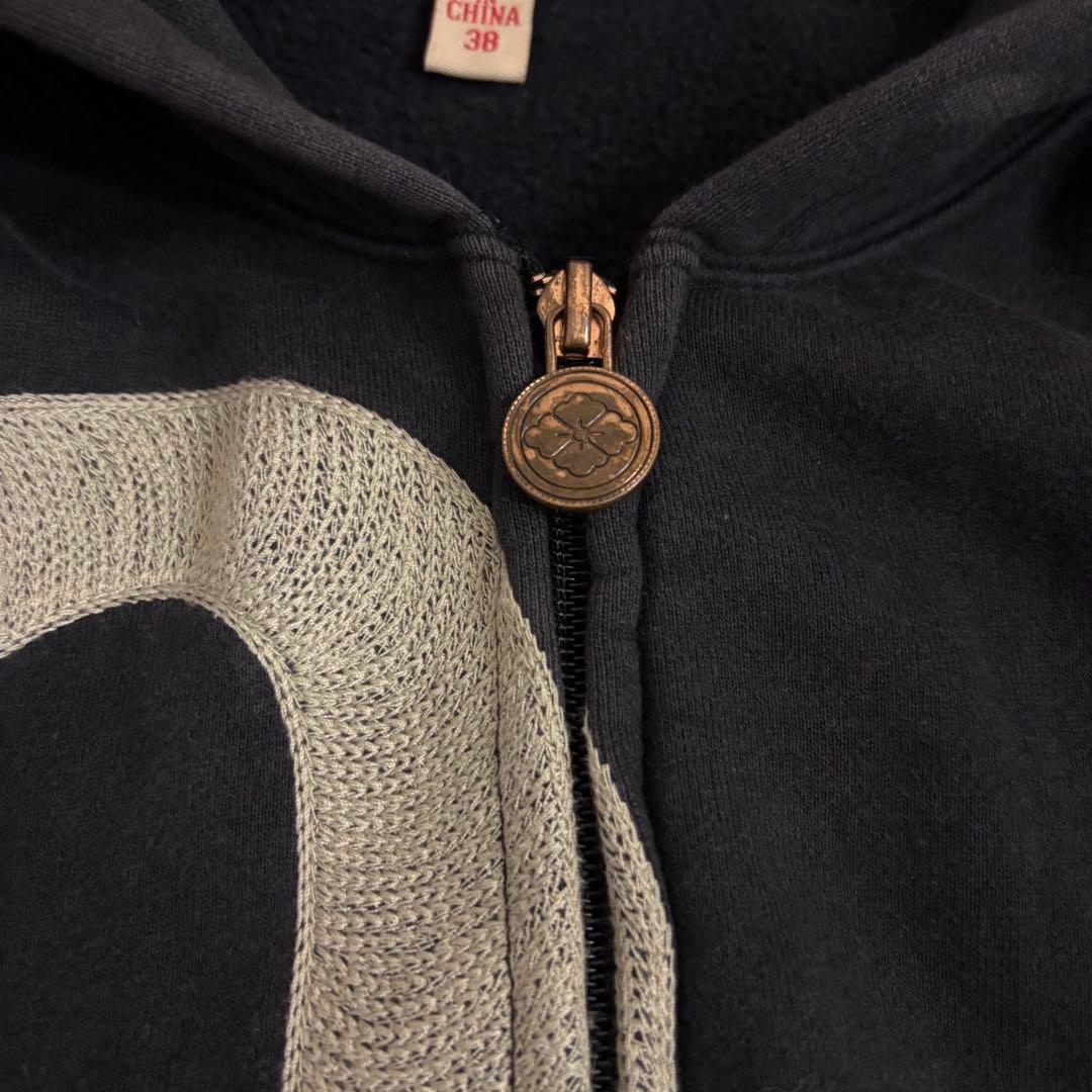 evisu エヴィス エビス ジップパーカー カモメ刺繍 裏起毛 38