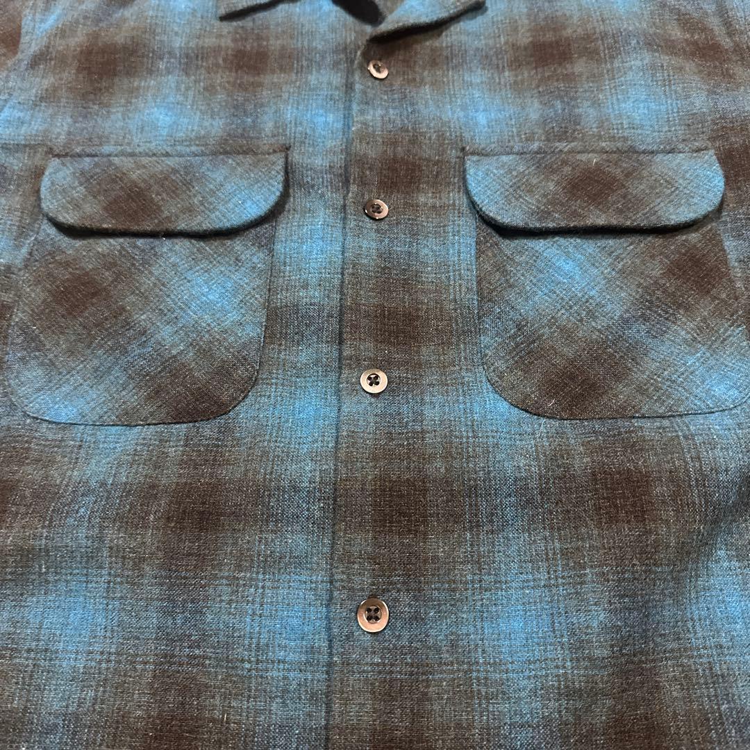 BACK NUMBER ウールミックス オープンカラーシャツ L ボードシャツ