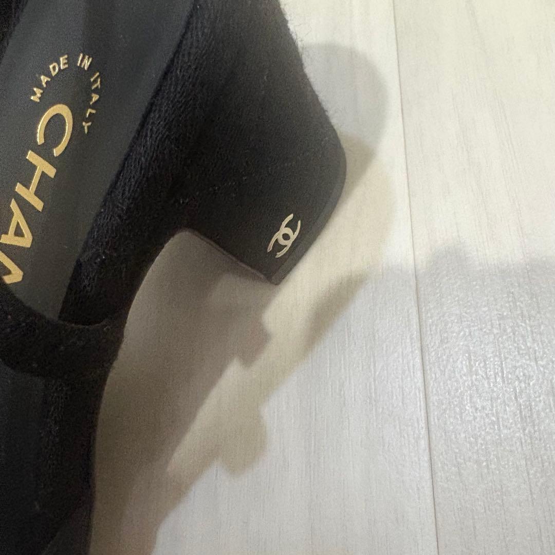 【試着のみ】CHANEL 黒 スリングバックパンプス