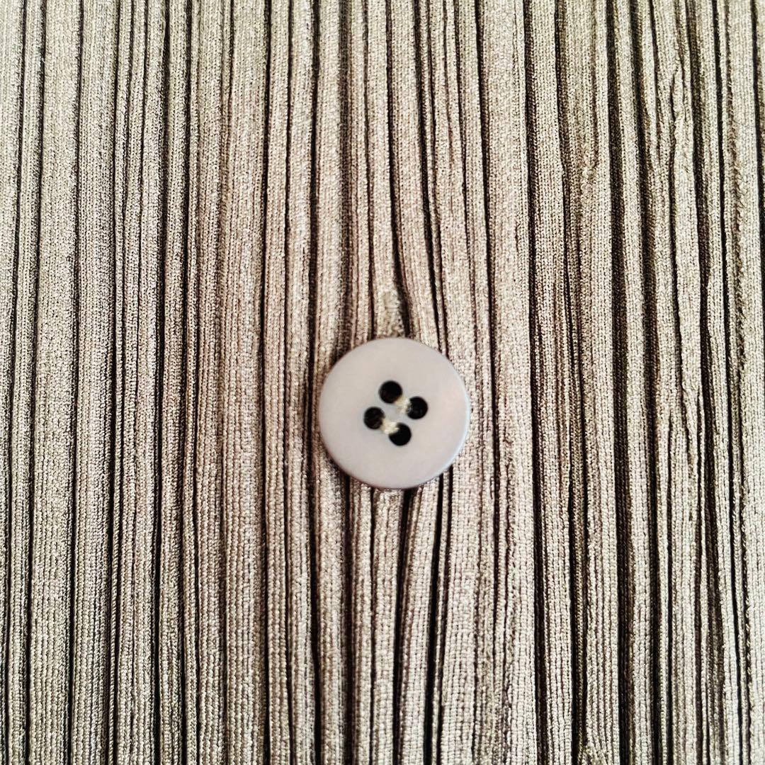 人気✨プリーツプリーズ♡長袖ロングブラウス カーディガン ポケット付き　3 濃茶