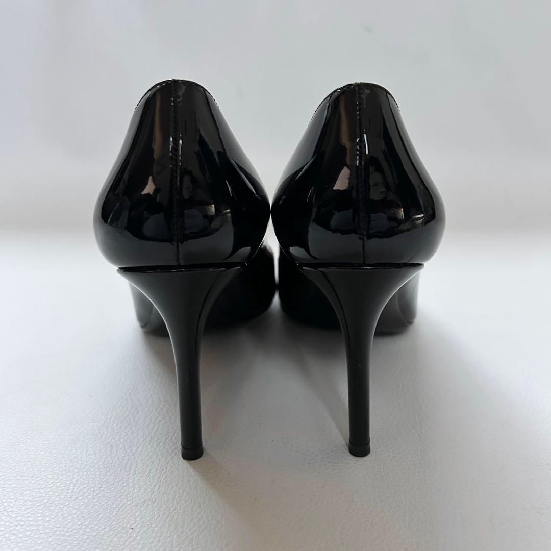 極美品✨PRADA プラダ パテント レザー ピンヒール パンプス 黒 24cm