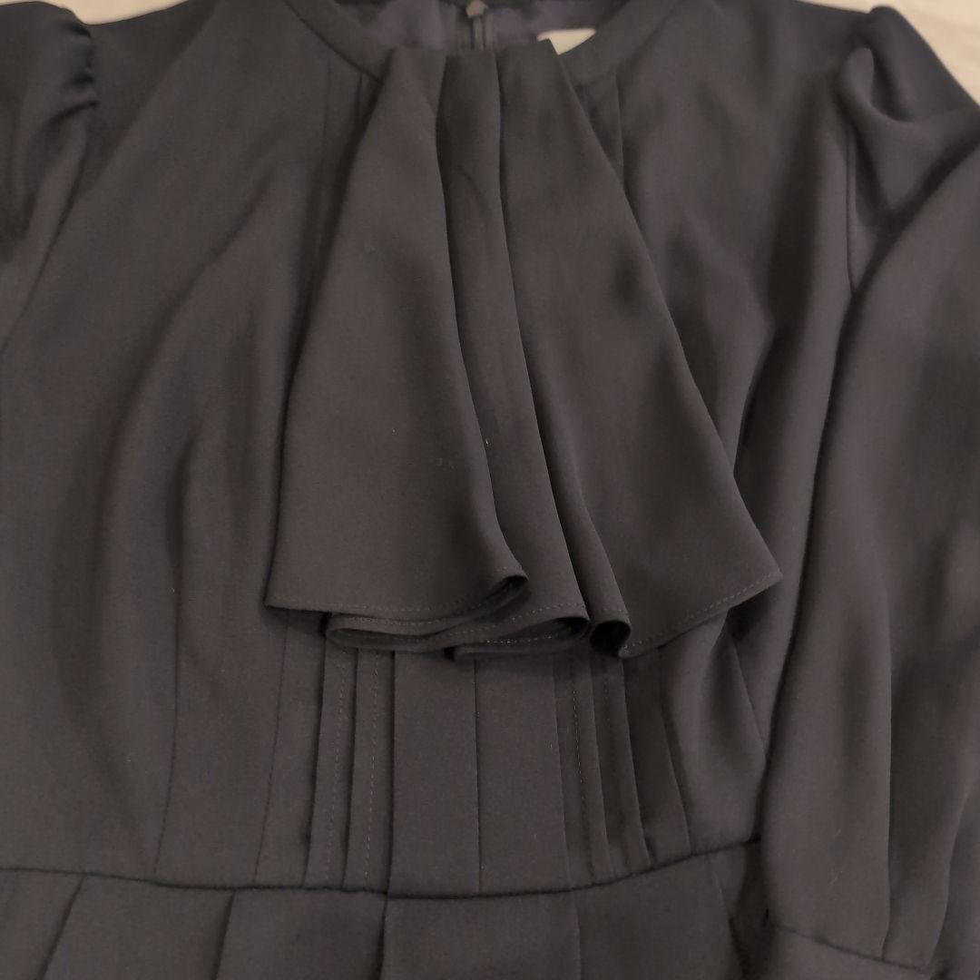 美品 セルフォード ワンピース ネイビーボウタイ リボン プリーツフォーマル S