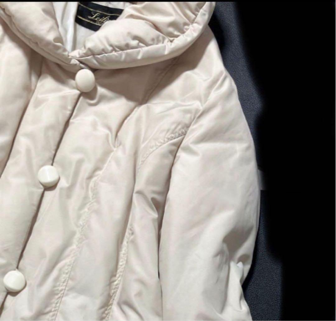 美品　Leilian レリアン　ダウンコート　ロング　ショールカラー　女優襟