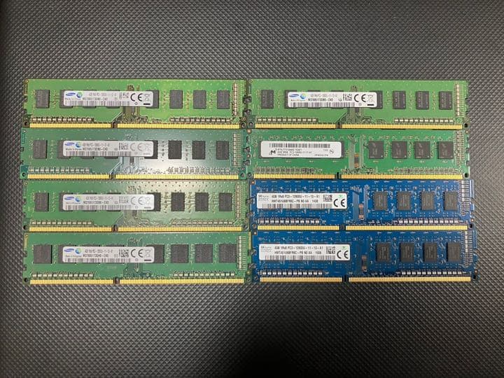 PC3-12800U 8枚 32GB (4GBx8枚)