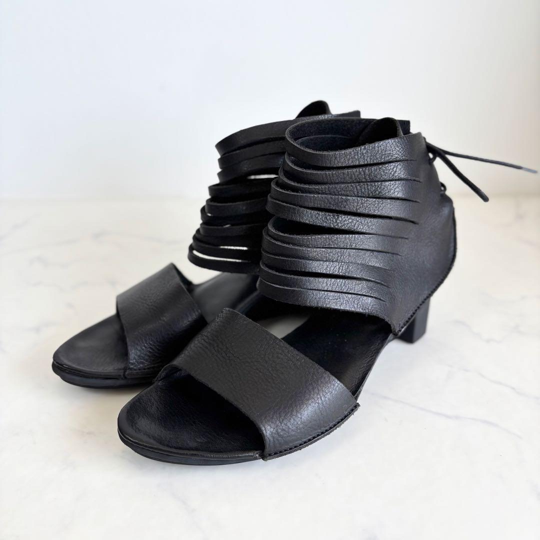 トリッペン 38 24.5 グラディエーター サンダル レザー ブラック