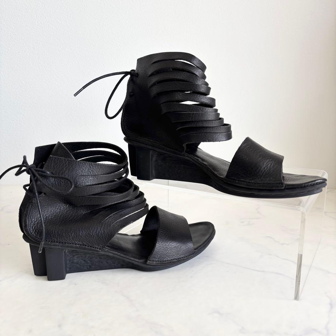 トリッペン 38 24.5 グラディエーター サンダル レザー ブラック