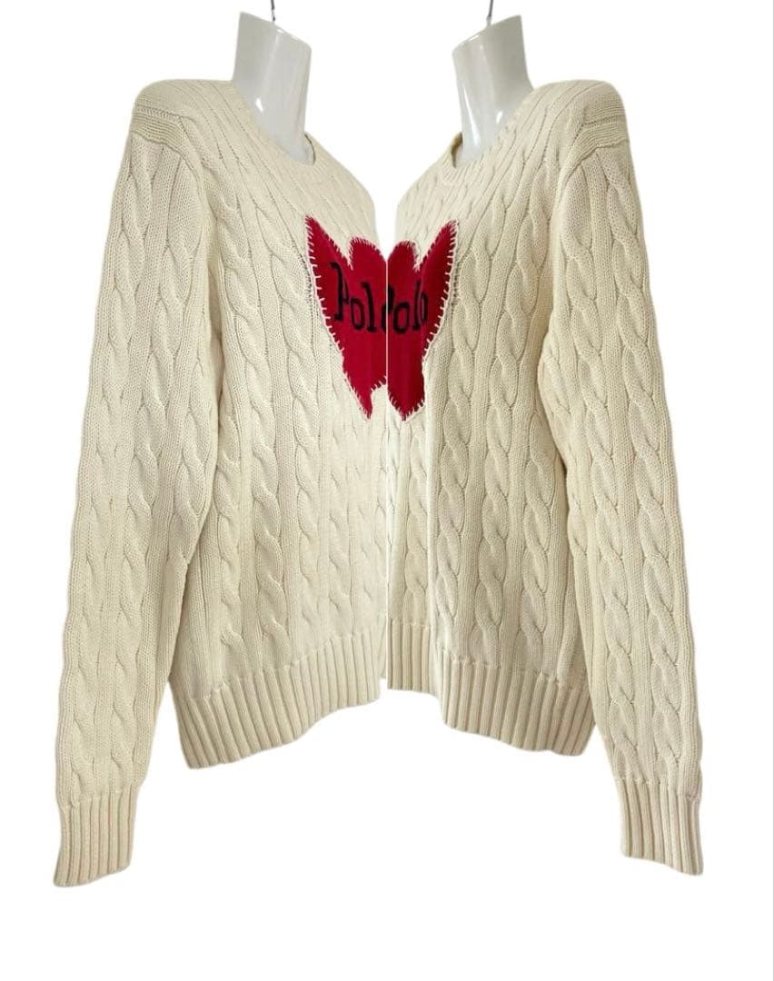 希少⭐︎即完売モデル⭐︎美品⭐︎ラルフローレン⭐︎ ハート ケーブルニット セーター