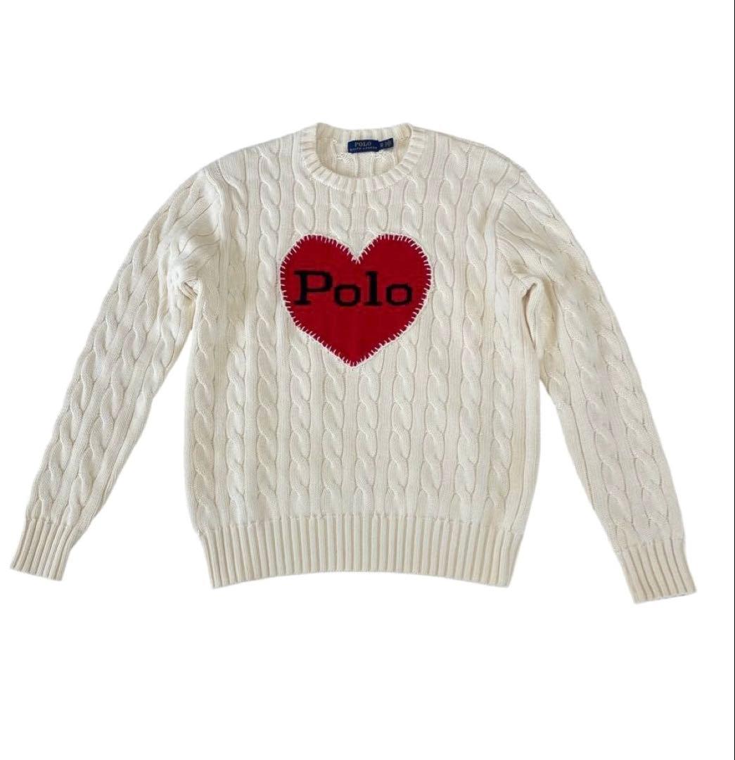 希少⭐︎即完売モデル⭐︎美品⭐︎ラルフローレン⭐︎ ハート ケーブルニット セーター