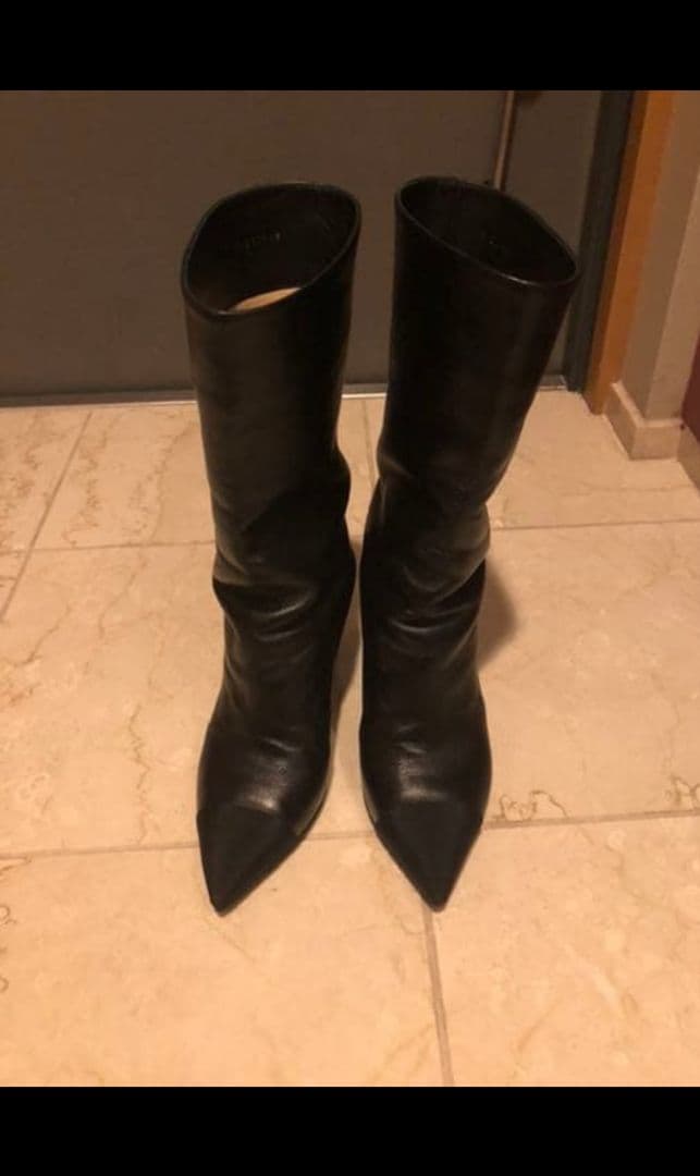 Minmin プロフィール必読　ブーツ 黒CHANEL　シャネル　36