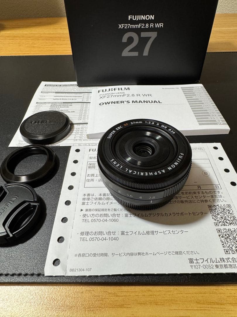 【美品】FUJIFILM XF27mmF2.8 R WR レンズ