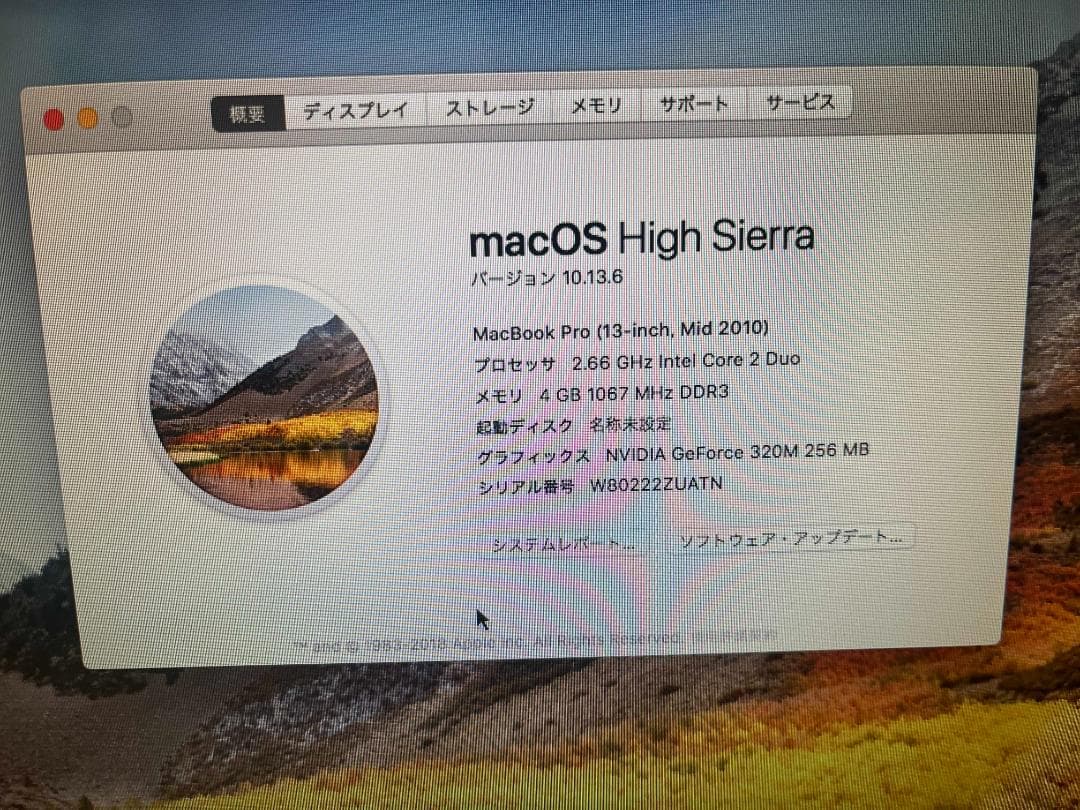 レア物 Apple MacBookPro2010 13inch 本体 充電器