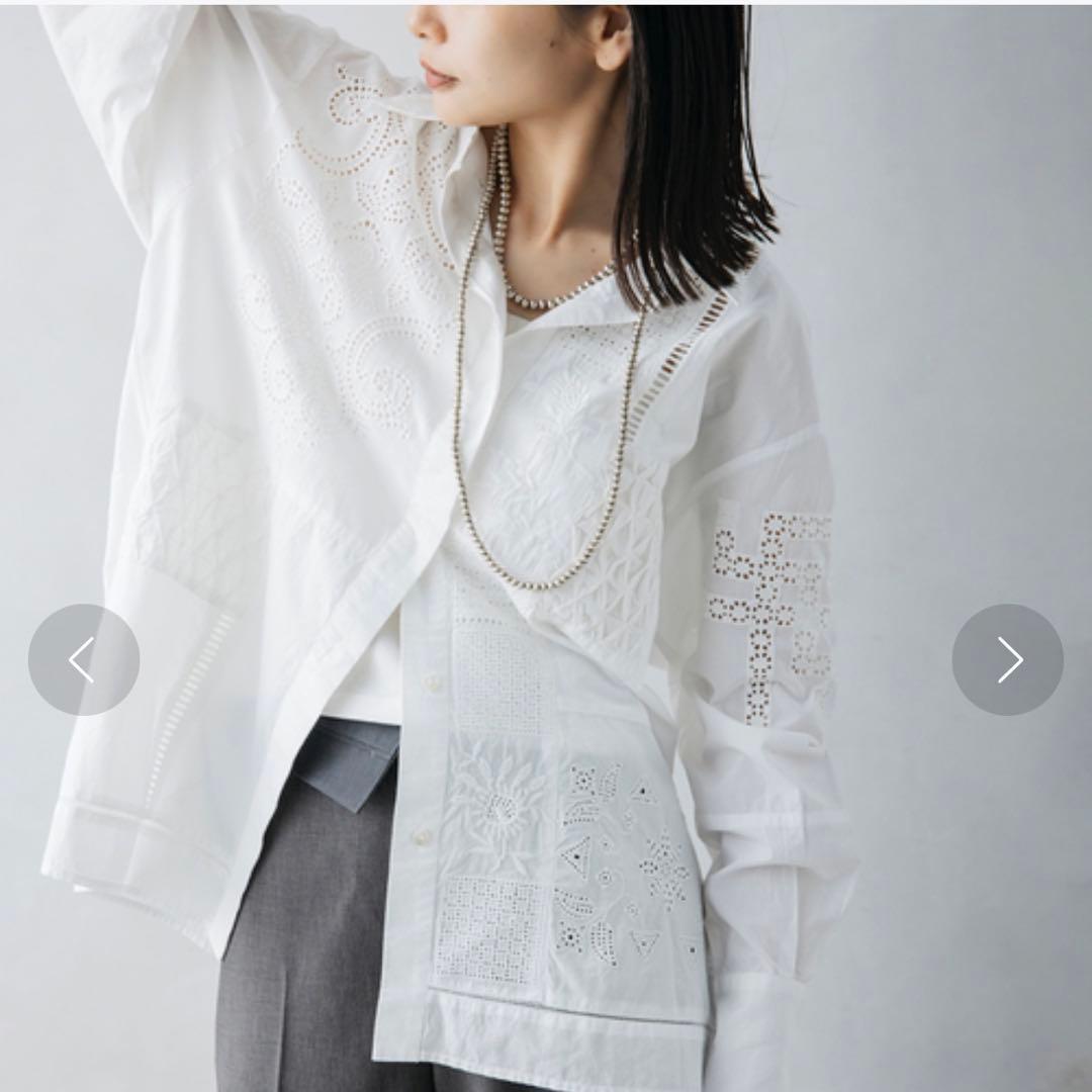 nude vintage JOURNALSTANDARDレースパッチワークシャツ