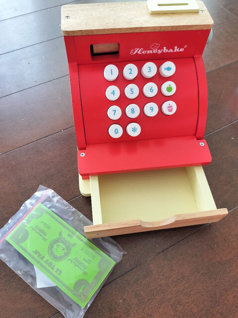 イギリス発 Le toy van 木製レジスター&木製電話 ビンテージフォン