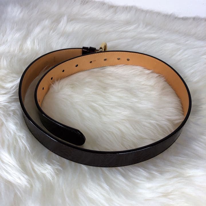 LOUIS VUITTON ベルト ヴェルニ アマラント パテント ユニセックス
