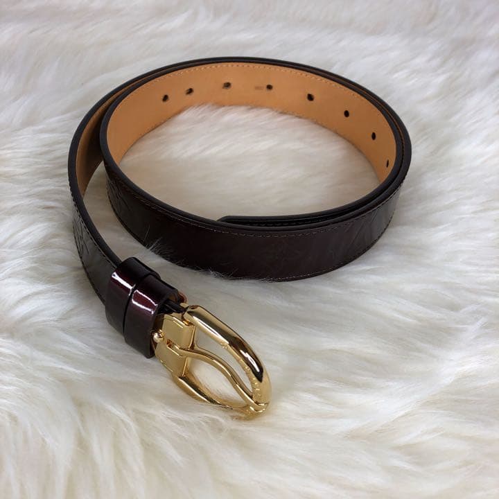 LOUIS VUITTON ベルト ヴェルニ アマラント パテント ユニセックス