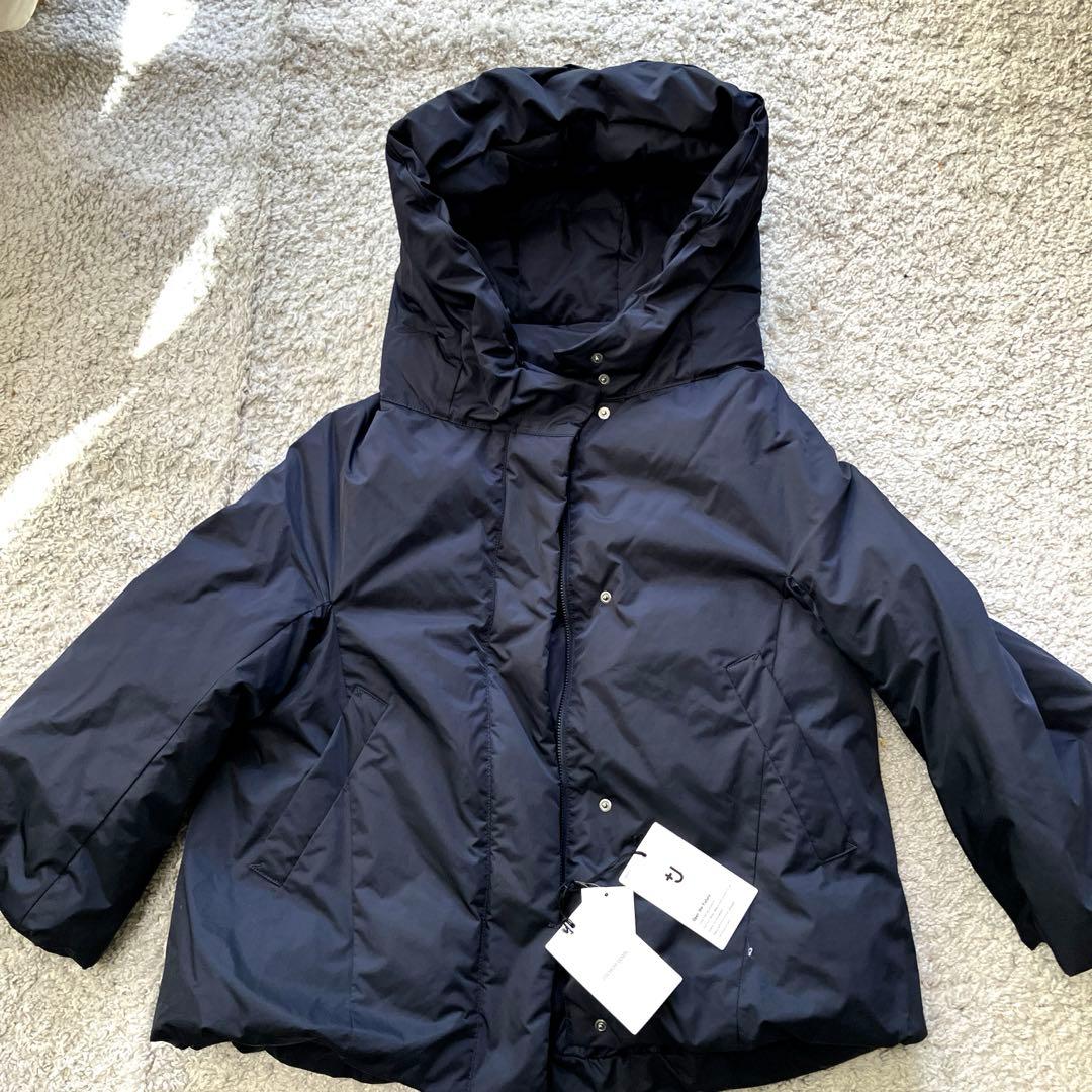新品タグ付き　ユニクロ＋J ダウンショートパーカ　ネイビー　S