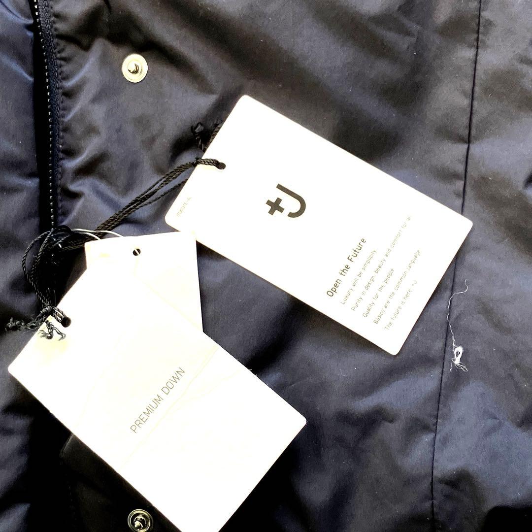 新品タグ付き　ユニクロ＋J ダウンショートパーカ　ネイビー　S