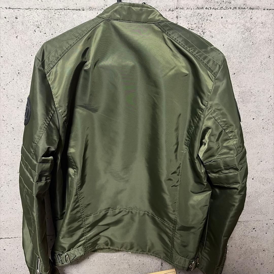 DIESEL シングルライダースジャケット オリーブ