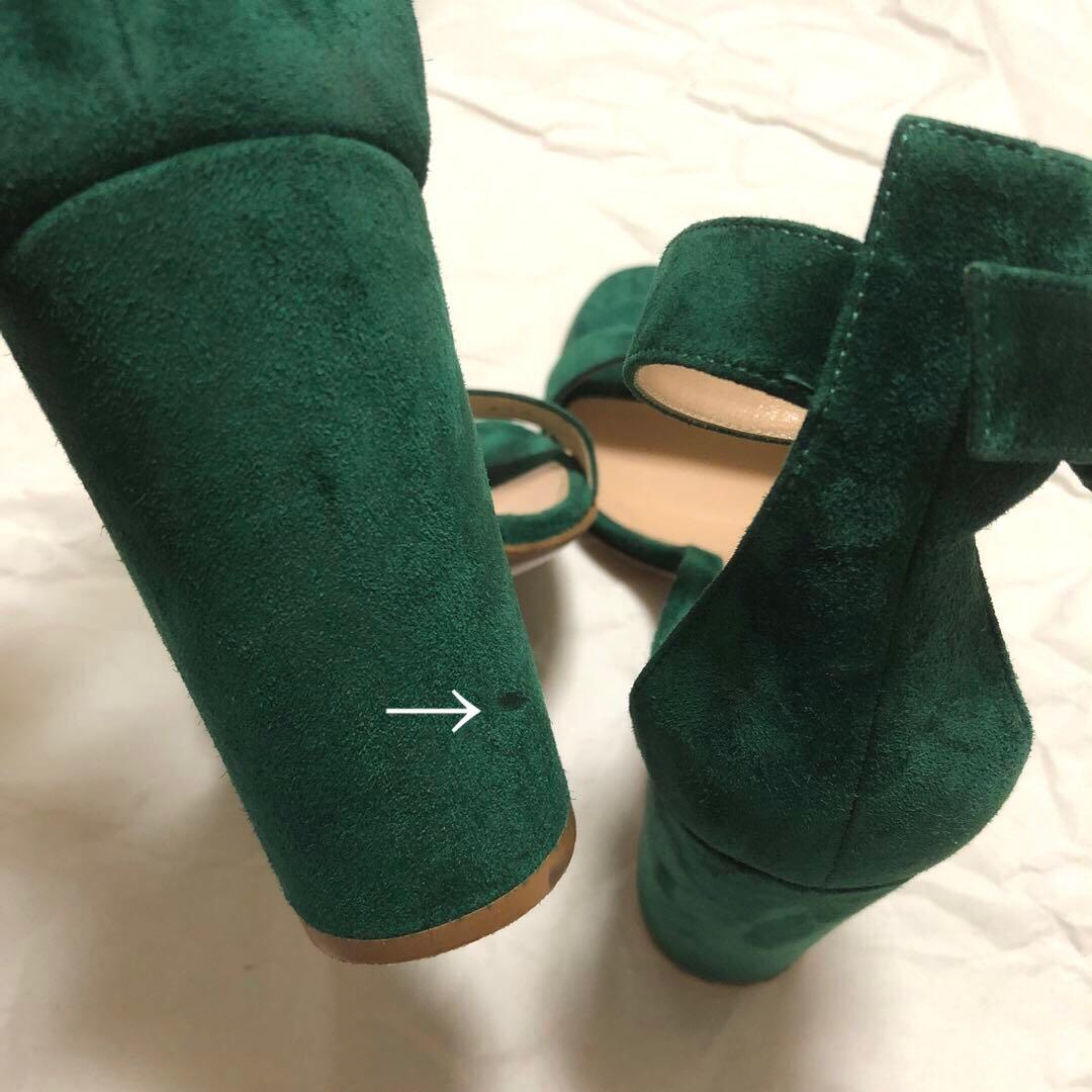 GianvitoRossi ジャンヴィットロッシ　スエード　サンダル　グリーン