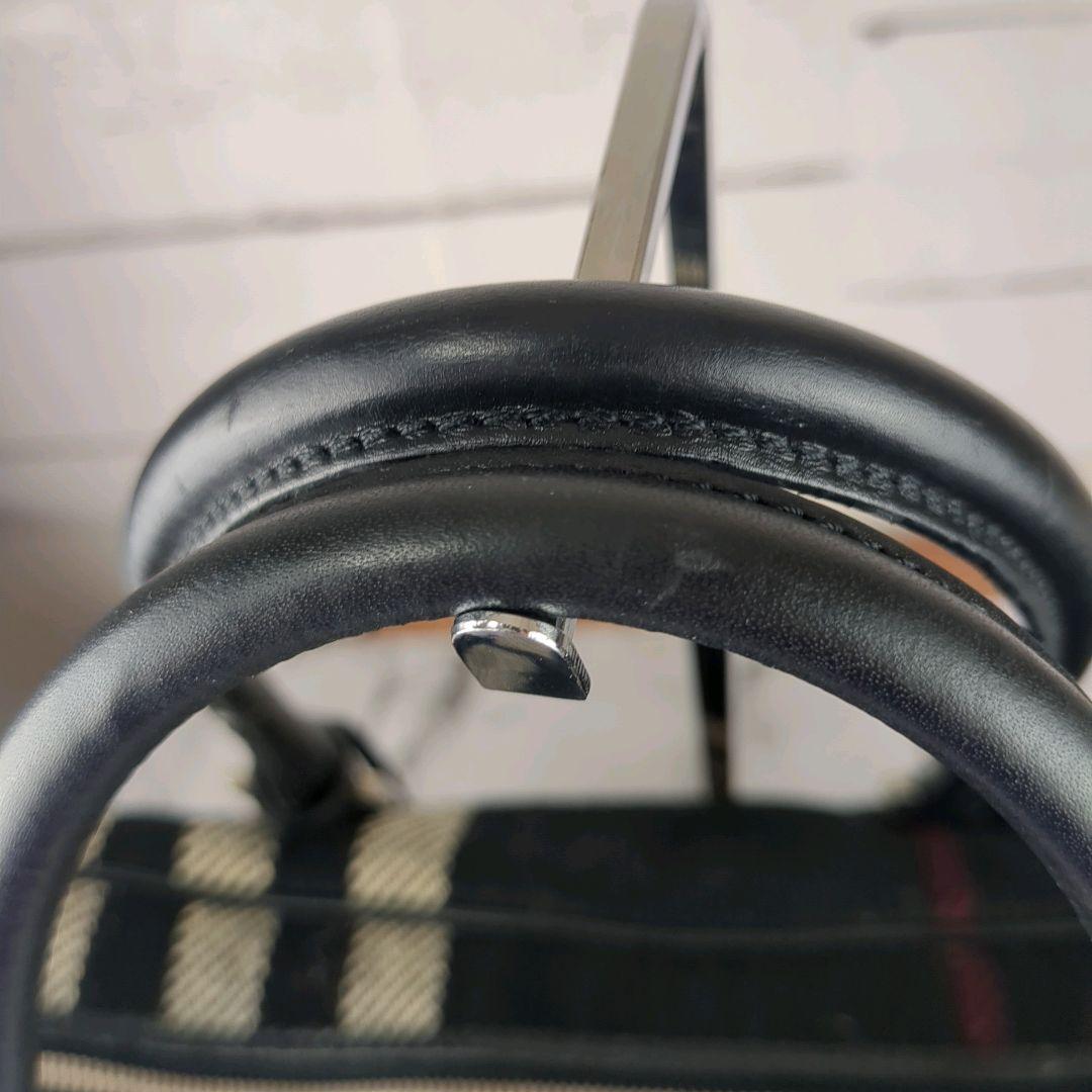 【美品】バーバリー☆メガチェック　ツイード　鍵付き　大容量　ボストンバッグ