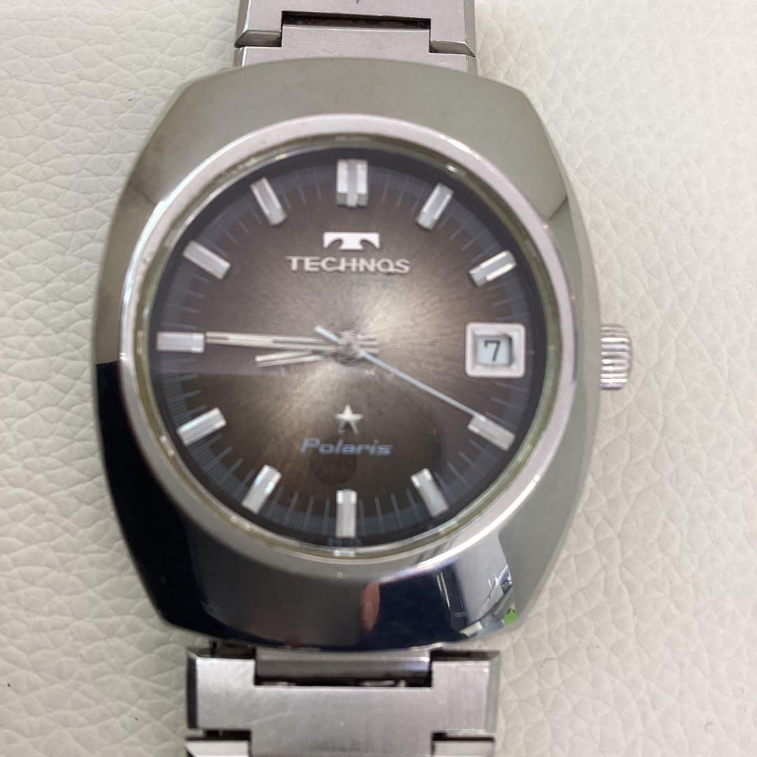 TECHNOS Polaris グレー ステンレス腕時計
