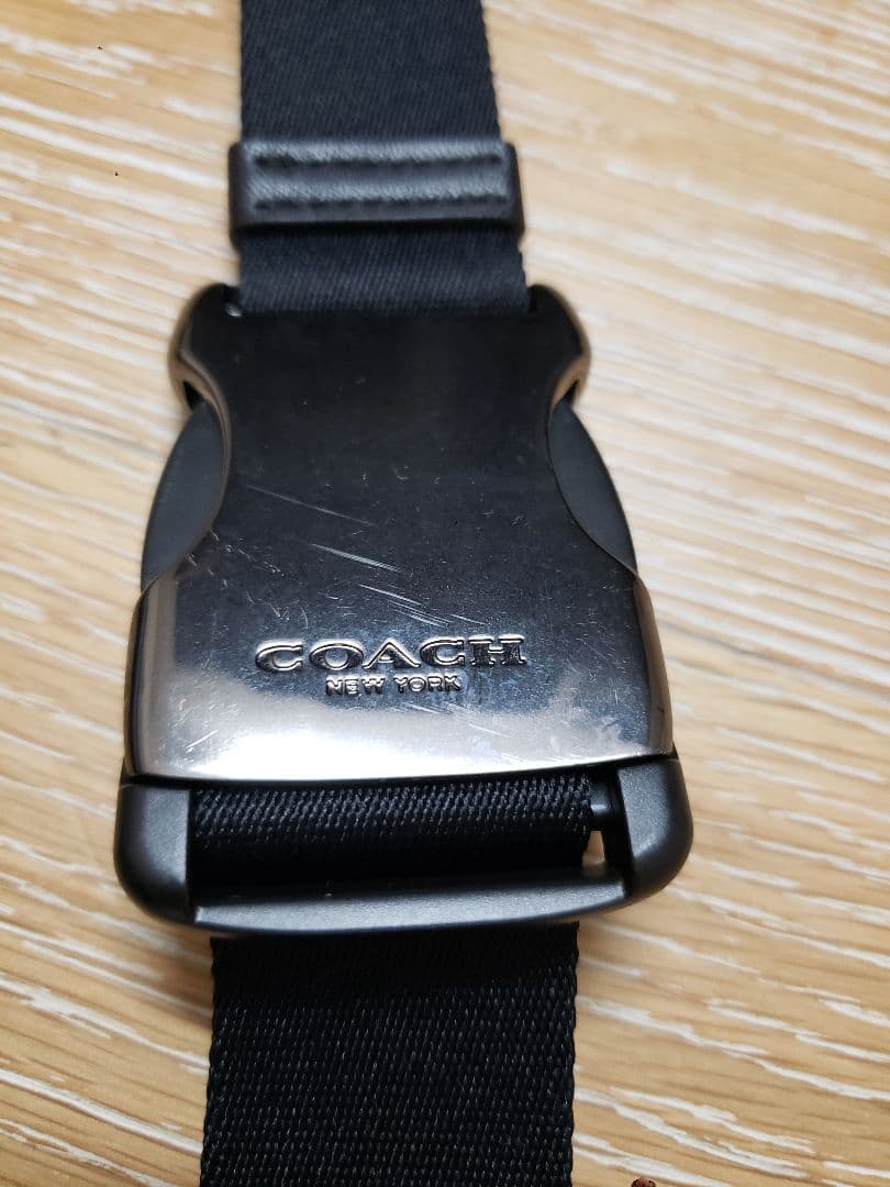 COACH ボディバッグ ブラック ロゴパターン