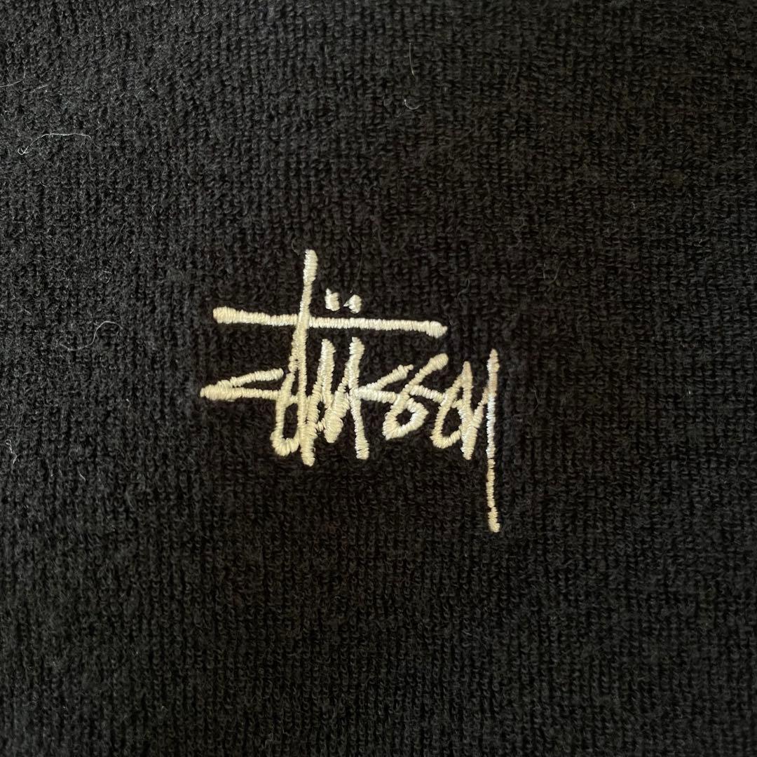 STUSSY ステューシー フルジップ パーカー ロゴ 黒