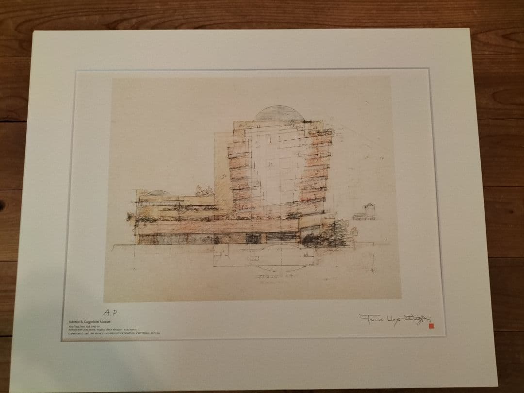 【ちょ】フランク・ロイド・ライト　リトグラフ② AP版