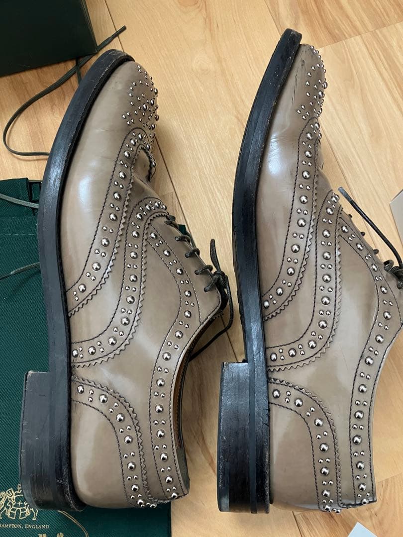 Church’s チャーチ Burwood グレーシューズ　スタッズ37.5