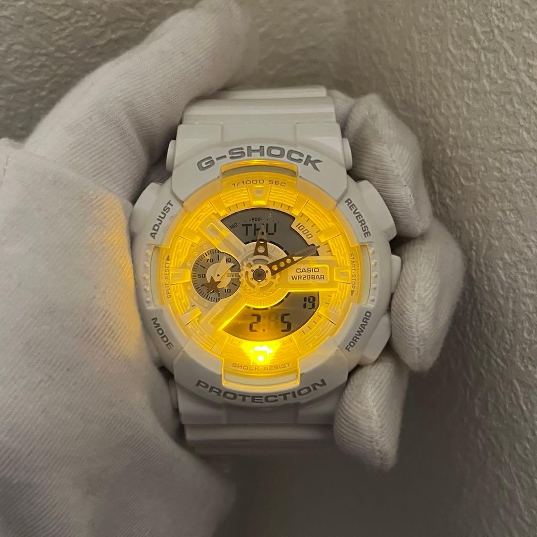 K*N様 美品 G-SHOCK GA-110LE 星 ホワイト ラバコレ 希少