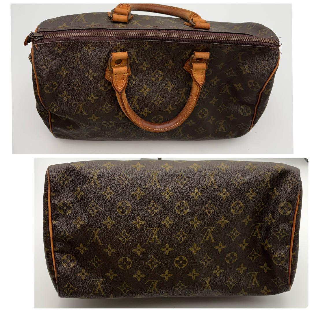 鑑定済 ルイヴィトン モノグラム スピーディ35 ボストン ハンドバッグ