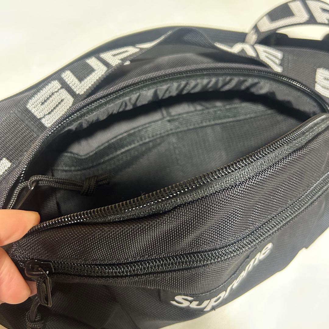【美品】Supreme ウエストバッグ　ボディバッグ ブラック ブラック 黒